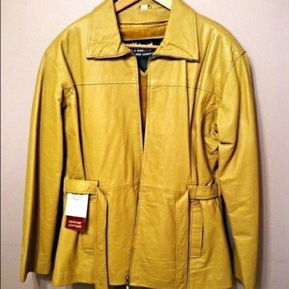 Tan GENUINE Leather Jacket